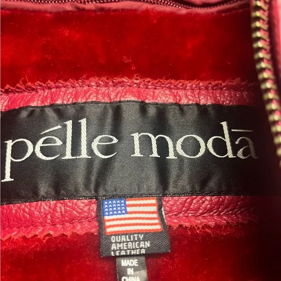 Pelle Moda Vibrant Red Leather Jacket
